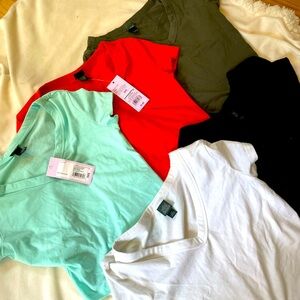 5 tshirt bundle. Cropped.  Target brand xxs. 2 new with tags